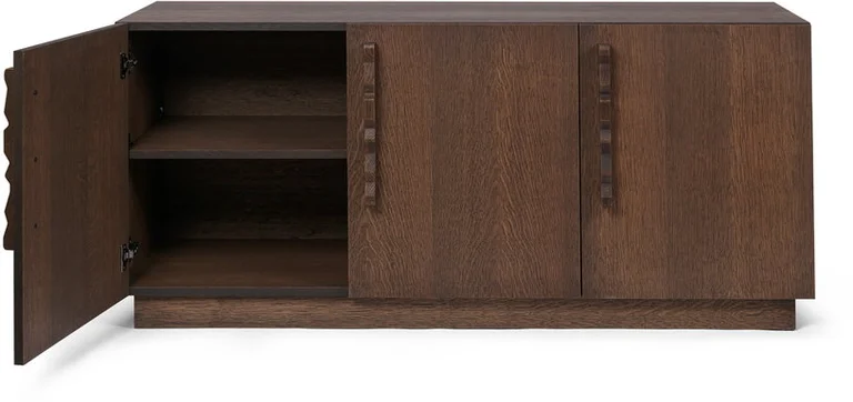 Buffet en chêne marron foncé 146 x 50 cm Unda - Ferm Living