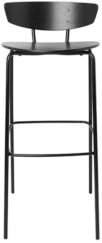 Chaise de bar en métal noir M 76 cm Herman - Ferm Living