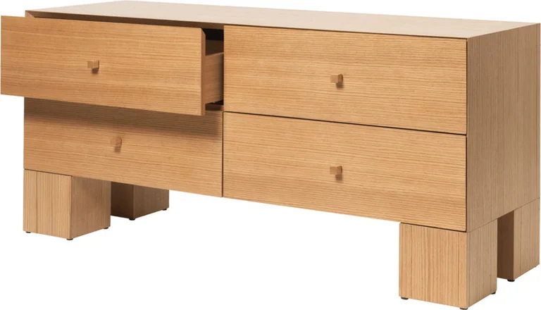 Console en chêne naturel 135x45x62cm Kuben - Ferm living