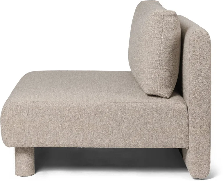 Centre de canapé modulable en bouclettes beige Dase - Ferm living