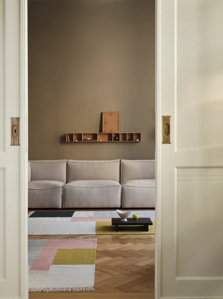 Tapis rectangulaire en laine et coton 160x250cm Kelim - Ferm Living