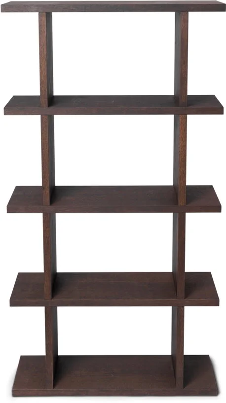 Bibliothèque en chêne naturel laqué teinté foncé 75x141cm Kona - Ferm Living