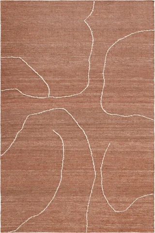 Tapis en jute terracotta 170x240cm Gesso - Ferm living