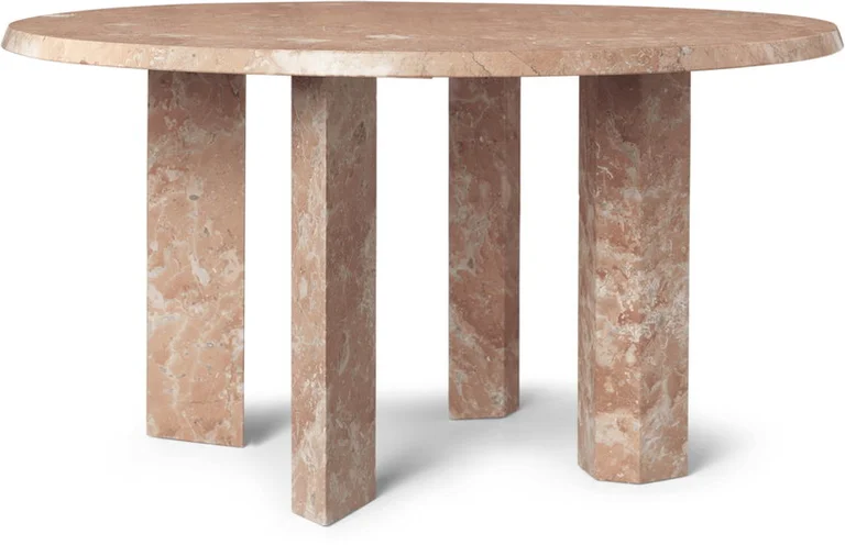 Table basse en marbre rose 67x35cm Taula - Ferm Living