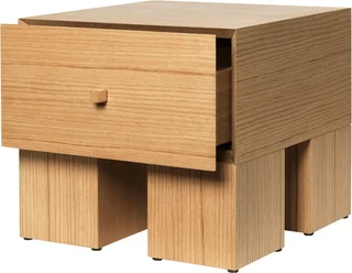 Table de chevet en chêne naturel 40x45cm Kuben - Ferm Living