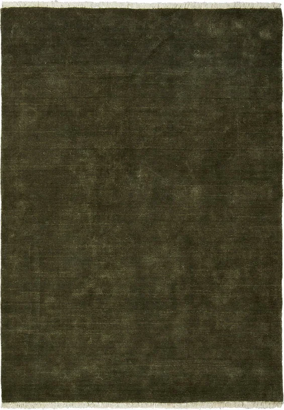 Tapis en jute et coton vert 140x200cm - Ferm Living