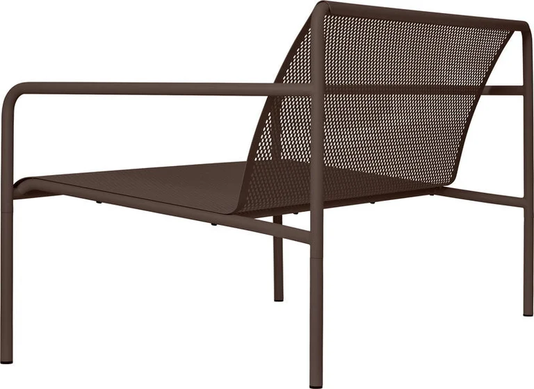 Banc de jardin marron en acier électro-galvanisé 131x75cm Dapple lounge - Ferm living