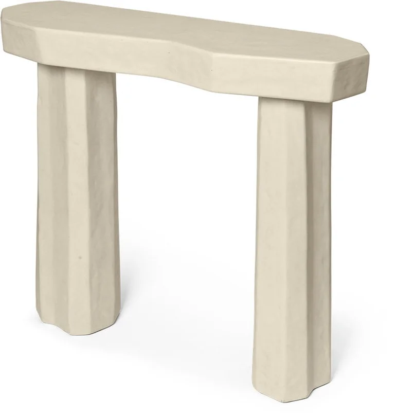 Console organique en fibre de verre ivoire 85cm Staffa - Ferm living