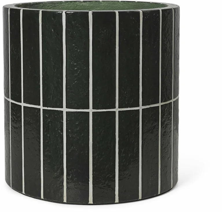 Cache-pot en béton vert foncé 40 x 51 cm Pillar - Ferm Living