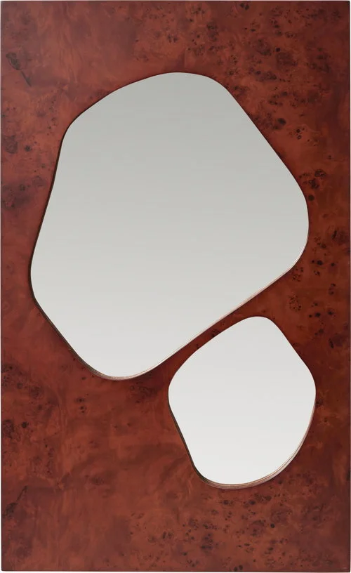 miroir en ronce de peuplier foncé 50x3x82cm Folia - Ferm living
