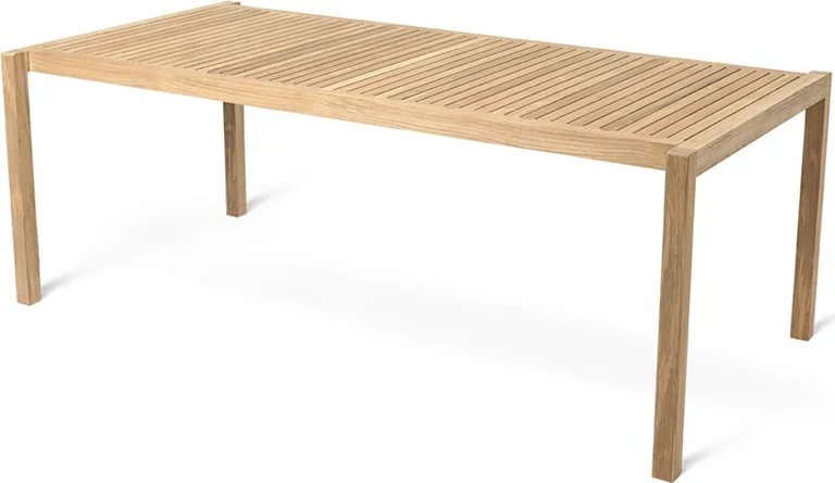 Table à manger rectangulaire d'extérieur en teck non traité 203x100cm AH901 - Carl Hansen & Søn