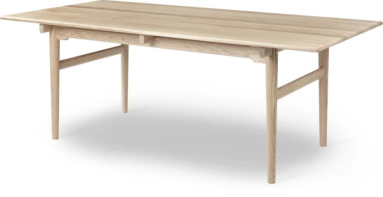 Table à manger rectangulaire en chêne blanc huilé 190x95cm CH327 - Carl Hansen & Søn