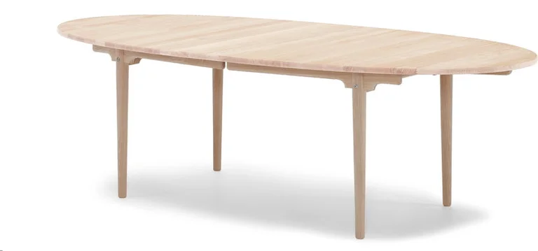 Table à manger ovale extensible en chêne blanc huilé 115x240cm CH339 - Carl Hansen & Søn