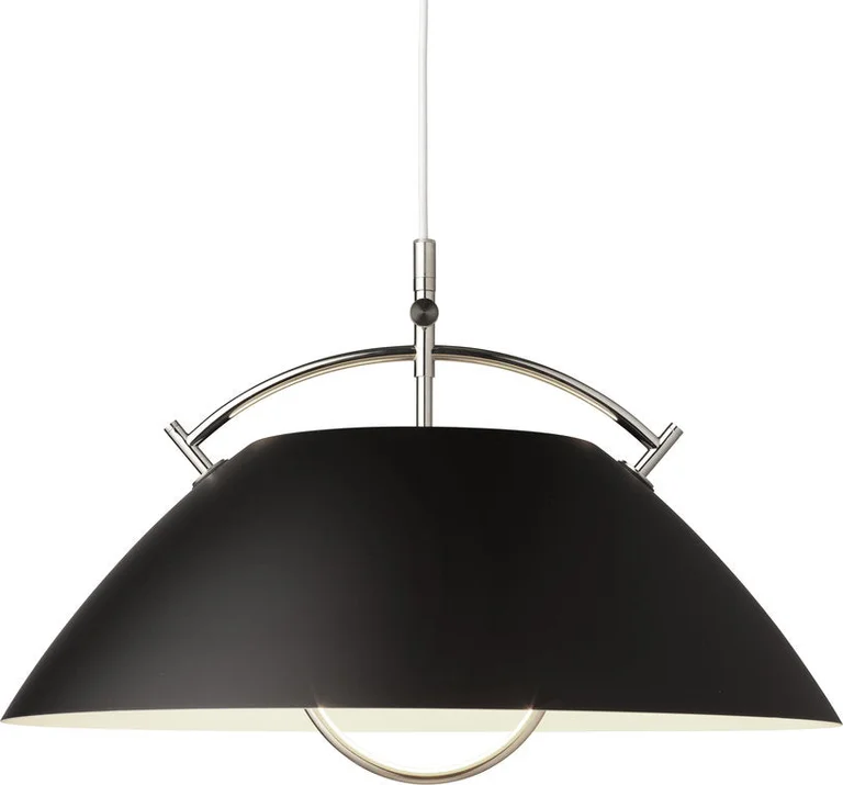 Suspension en aluminium peint noir et nickel 51cm HJW37 - Carl Hansen & Søn
