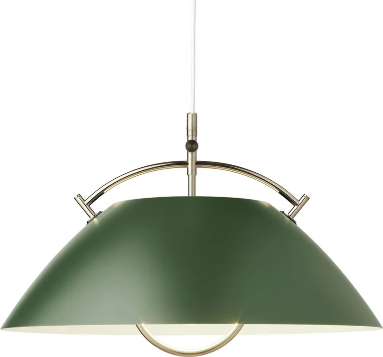 Suspension en aluminium peint vert foncé et or 24 carats 51cm HJW37 - Carl Hansen & Søn