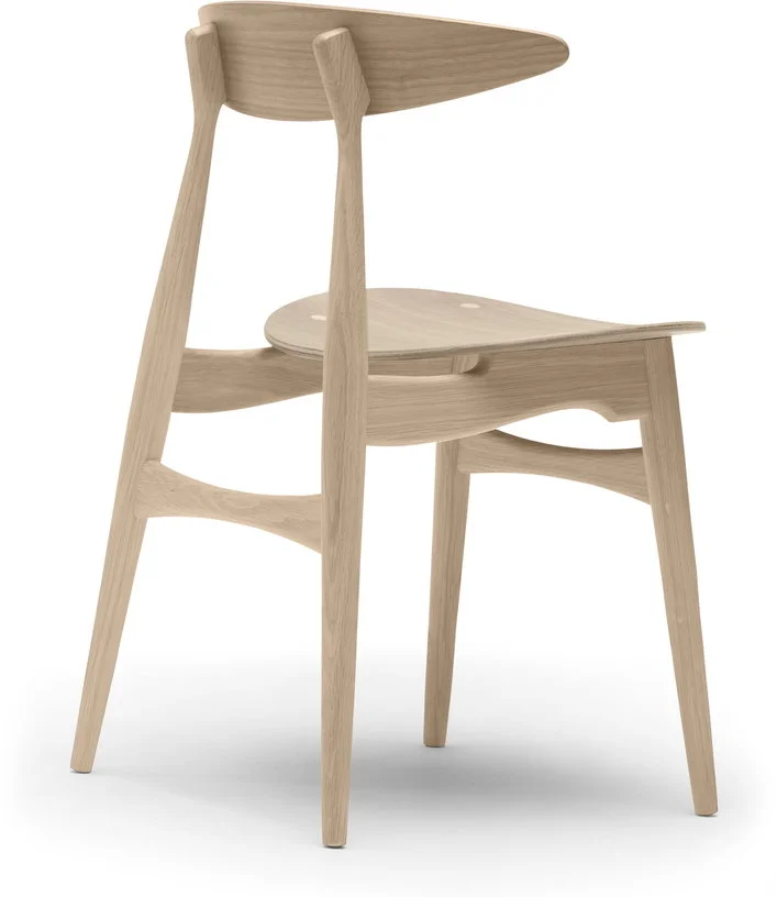 Chaise en chêne blanc huilé 74cm CH33T - Carl Hansen & Søn