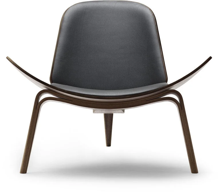 Fauteuil en noyer laqué et assise thor 301 74cm CH07 - Carl Hansen & Søn