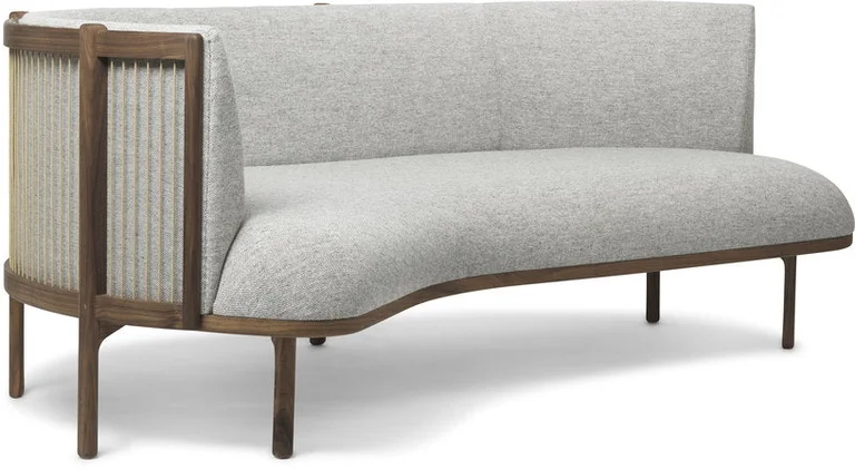 Canapé d'angle gauche en noyer huilé et assise hallingdal 116 197cm RF1903 - Carl Hansen & Søn