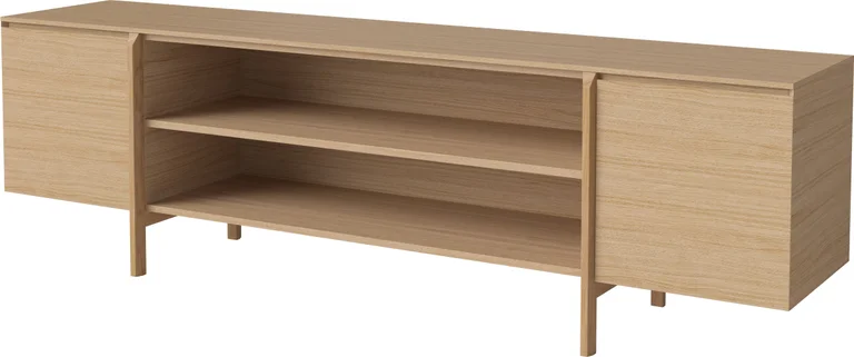 Buffet ouvert en chêne huilé 240cm Daia - Bolia