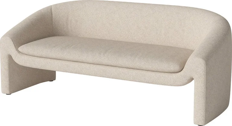 Canapé 2,5 places en tissu monza bouclé beige Mielo - Bolia