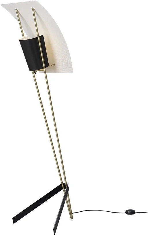 Lampadaire G30 Noir et Blanc Pierre Guariche - Sammode