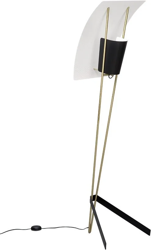 Lampadaire G30 Noir et Blanc Pierre Guariche - Sammode
